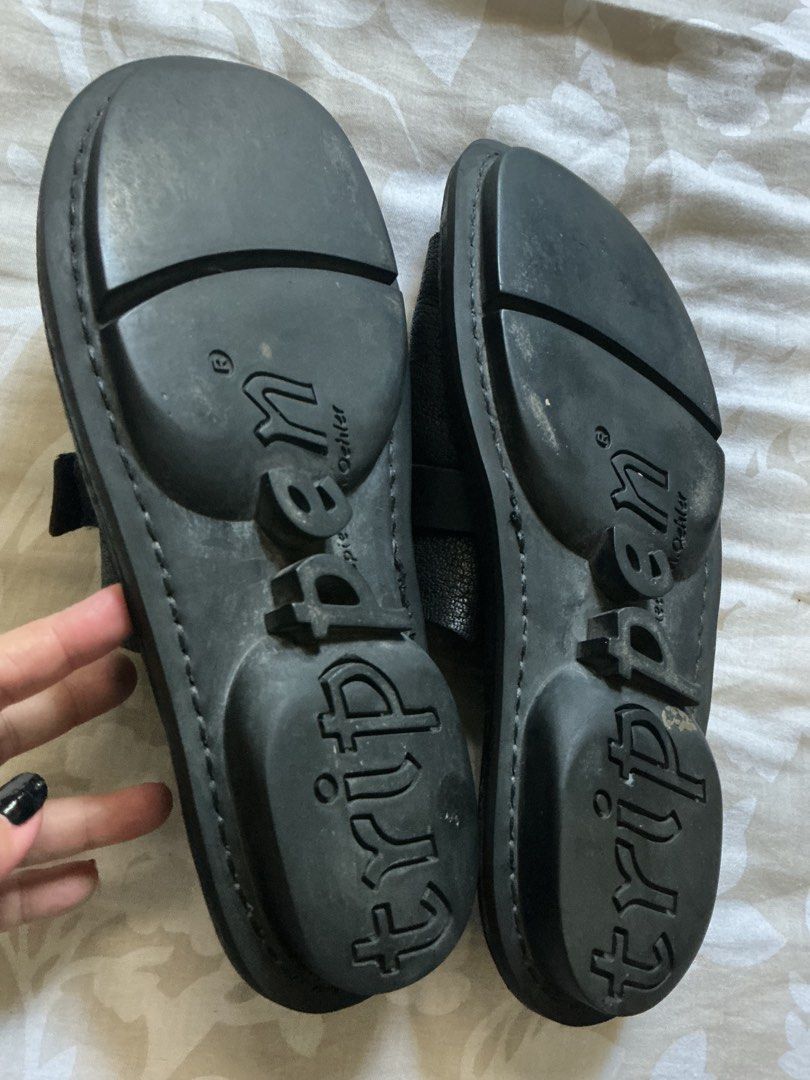 Trip pen genuine leather slides (Category: Slippers & Slides) located in Angeles City. Submitted by goodbuysathome (Listing ID 1466904001, Image 2). Description: Trip pen genuine leather slides for men Size 10 actual measurements nsa photos npo, durable double stitch heavy duty Add sf 74 Jnt Luzon Gcash payment.