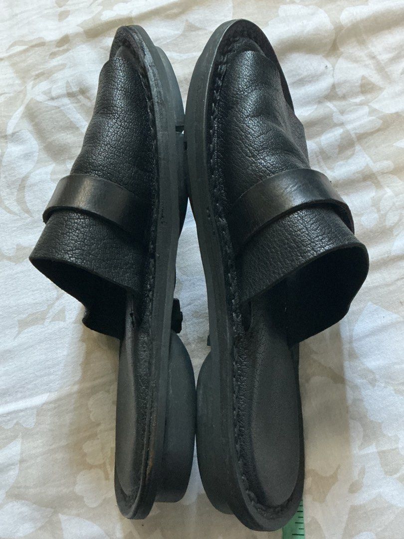 Trip pen genuine leather slides (Category: Slippers & Slides) located in Angeles City. Submitted by goodbuysathome (Listing ID 1466904001, Image 3). Description: Trip pen genuine leather slides for men Size 10 actual measurements nsa photos npo, durable double stitch heavy duty Add sf 74 Jnt Luzon Gcash payment.