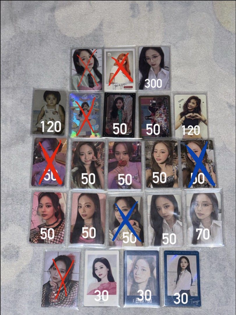 Twice official photocards (Category: Other Merchandise) located in Malabon City. Submitted by kionhou (Listing ID 1466916256, Image 2). Description: WTS LFB Twice official photocards (Mostly Sana and Tzuyu) - Personal collection - Good condi - Album pcs and lucky draw - Can tingi or take all Sana photocards take all - ₱900 Tzuyu photocards take all - ₱750 Other members pcs take all - ₱600 TAKE ALL: ₱2100.