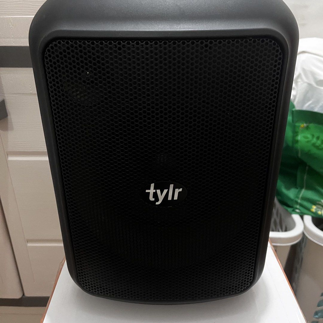 tylr Portable Rechargeable Party Speaker TYL-VX938 (Category: Soundbars, Speakers & Amplifiers) located in Quezon City. Submitted by mcv1102 (Listing ID 1466875481, Image 3). Description: LikeNew! Tylr party speaker... Portable rechargeable party speaker with 100W max power and multi-color LED lights around the woofer. Includes microphone, 2200mAh lithium battery, 10m wireless range, Bluetooth, TWS, USB port, AUX in, and 6.35mm mic input. Black h