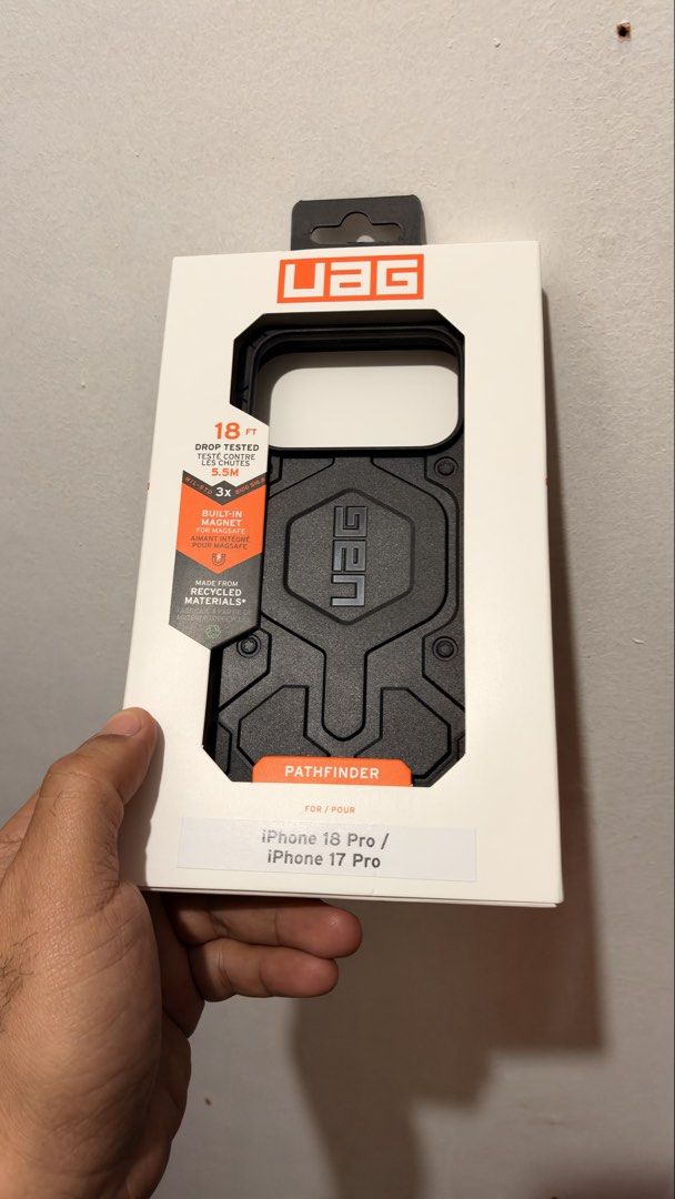 UAG Pathfinder Case Black for iPhone 18 Pro and iPhone 17 Pro (Category: Cases & Sleeves) located in Taguig. Submitted by appweard (Listing ID 1466892465, Image 1). Description: Selling ✅UAG Pathfinder Series for iPhone 17 Pro and iPhone 18 Pro ✅ Black (looks good to any color of iPhone) ✅Brand New and never used ✅SRP is Php 3,830.93 ✅Selling only for Php 2,190.00 The Pathfinder Series Case is the ideal choice for those seeking a rugged, adventur