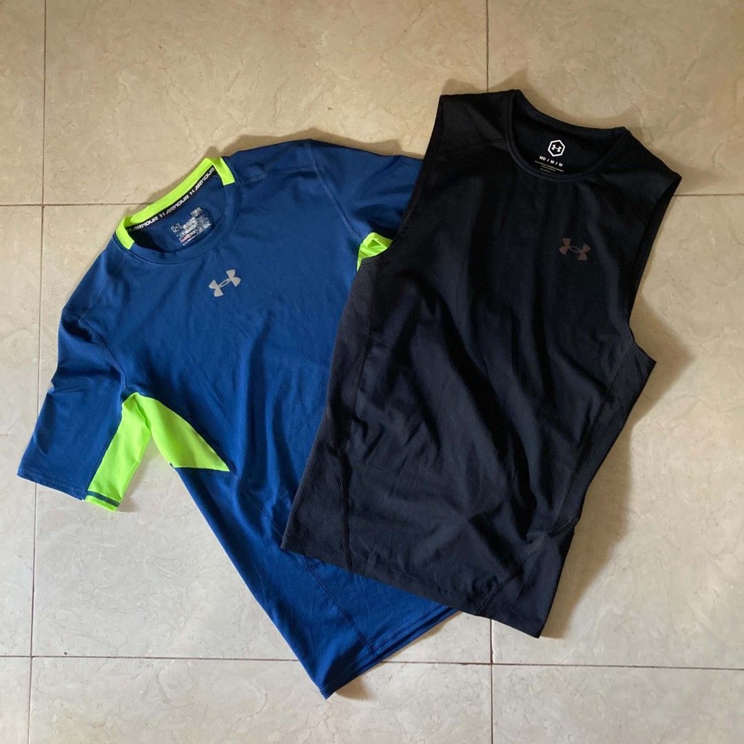 Under armour sports tee (Category: Activewear) located in Bulacan. Submitted by ajinn_ (Listing ID 1466813762, Image 1). Description: as pack price pwede for women's size med both Jan na issue.