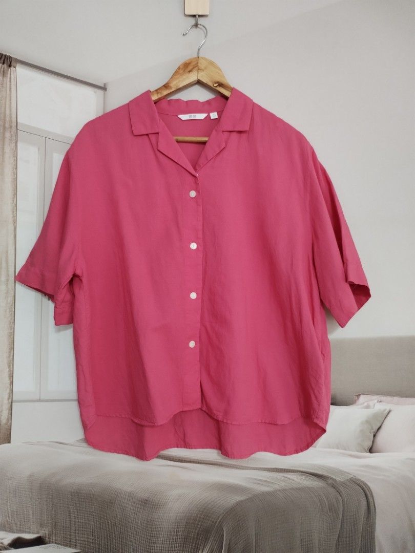 Uniqlo linen blend pink top (Category: Blouses) located in Lucena. Submitted by styleddsc (Listing ID 1466790811, Image 2). Description: .