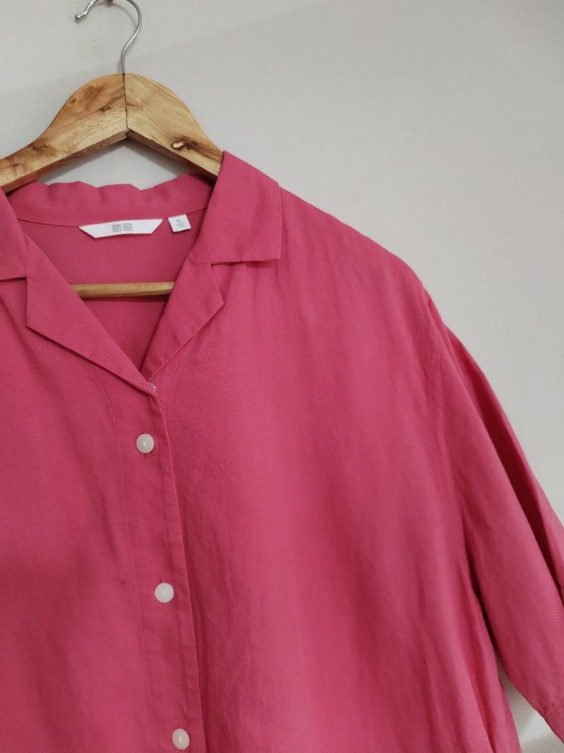 Uniqlo linen blend pink top (Category: Blouses) located in Lucena. Submitted by styleddsc (Listing ID 1466790811, Image 3). Description: .