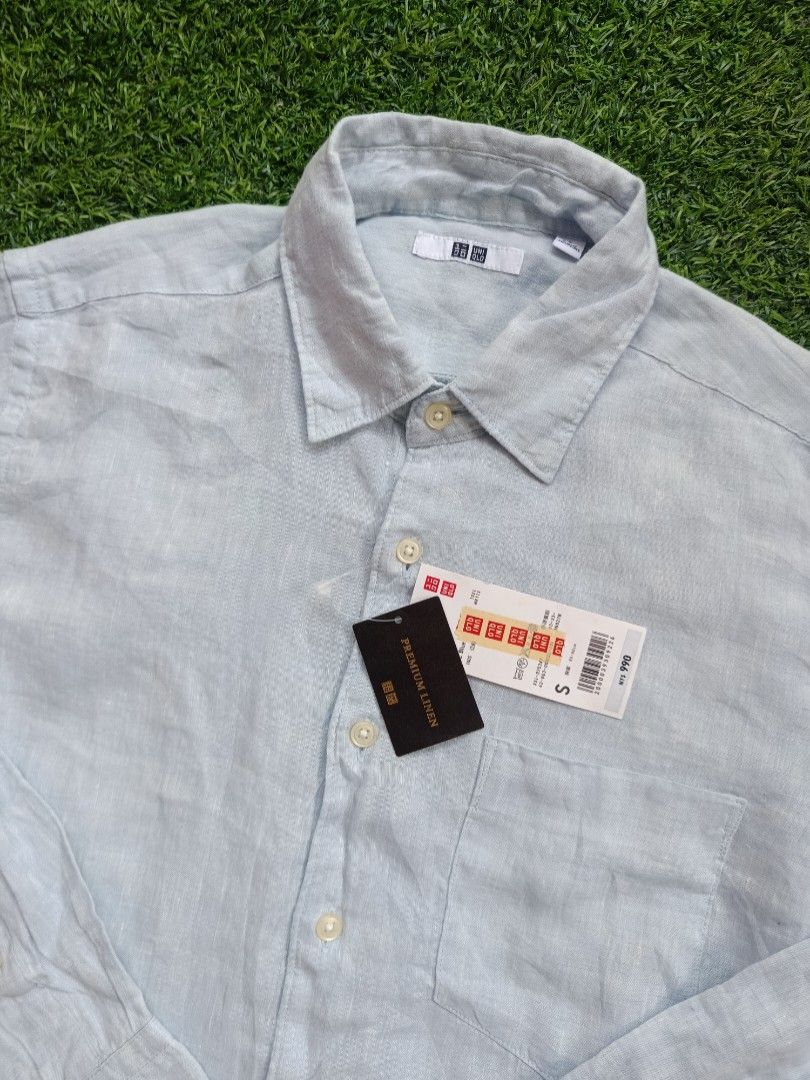UNIQLO Premium Lenin Long Sleeves Button Down (Category: Formal Shirts) located in Davao. Submitted by eve_vintage (Listing ID 1466926291, Image 3). Description: UNIQLO Premium Lenin Long Sleeves Button Down size: Medium Fitting ( Small on tag) DIMES: 20x28 LEGIT/ AUTHENTIC BNEW/ DEAD STOCK NO ISSUES EXCELLENT CONDITION 399+ sf.