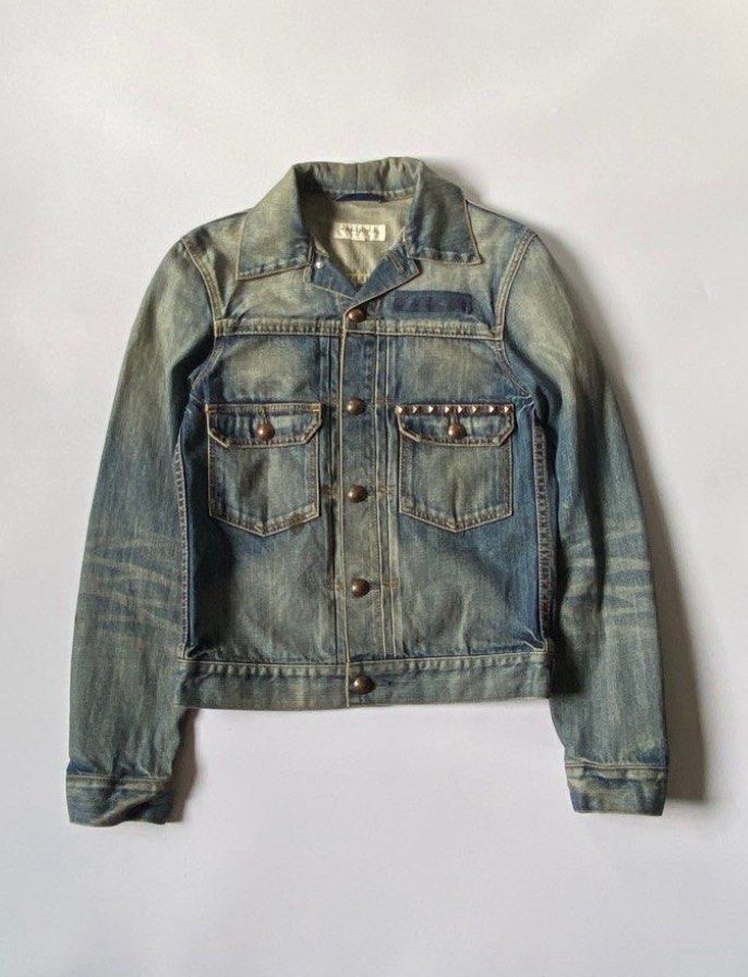 Vanquished Tokyo Japan Type-II Biker Denim Jacket (Category: Coats, Jackets and Outerwear) located in Baguio. Submitted by archival.store (Listing ID 1466917115, Image 1). Description: Size tagged:S Issue:none Width:18 Length:23.5 Shoulder:16 Sleeve:25.5 .