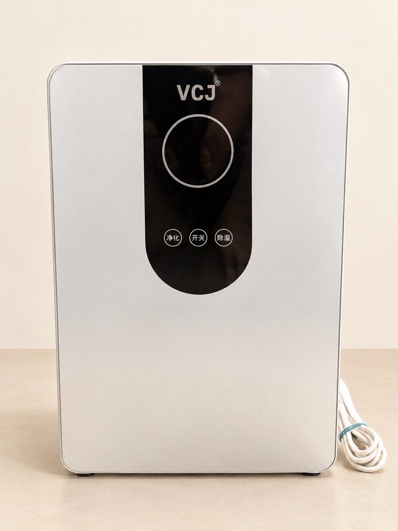 VCJ Dehumidifier (Imported)🇰🇷 (Category: Air Purifiers & Dehumidifiers) located in Quezon City. Submitted by ShopNShip (Listing ID 1466795172, Image 1). Description: Brand VCJ Dehumidifier Model KNE-CS-812 Specification: Type Mini dehumidifier with digital display Rated power Approximately 25–30 W Water tank Listed as 1.0–2.5 L across variants Voltage: 220 V Humidity removal One listing states up to 0.3 L/day Air purification too.