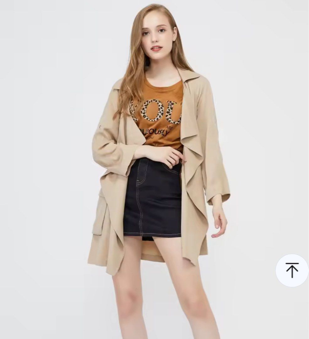 Vero Moda Beige Trench Coat with Belt (Category: Coats, Jackets and Outerwear) located in San Jose. Submitted by shopangelem (Listing ID 1466860939, Image 2). Description: 3/4 Sleeves Trench Coat with Belt Used once lang Nice fabric -100%Lyocell Best fits Medium Body Frame No when worn .