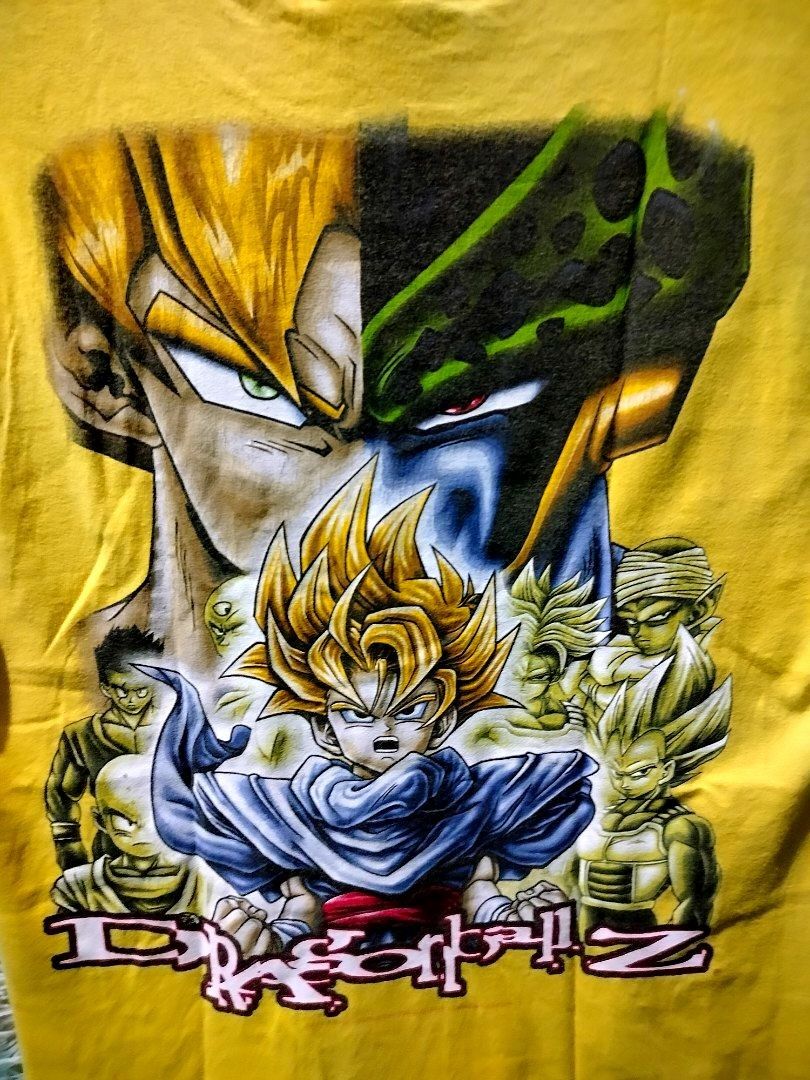 Vintage 2000 Dragon Ball Z SSJ Gohan Split-Face Overprint (Category: Tshirts & Polo Shirts ) located in Palo. Submitted by ubnathrifteez (Listing ID 1466261862, Image 1). Description: DIMES ; L28W18 CONDITION ; EXCELLENT COLOR RATE ; 10/10 ISSUE ; MINOR CRACK PRINT "HIGHEST OFFER ACCEPTED".