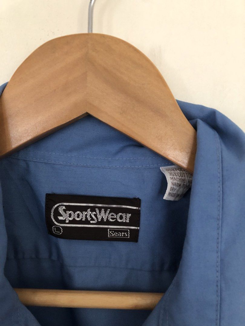 Vintage 80s Sears Button Up Work Shirt (Category: Tshirts & Polo Shirts ) located in Manila. Submitted by picklerick_collects (Listing ID 1466810842, Image 2). Description: .