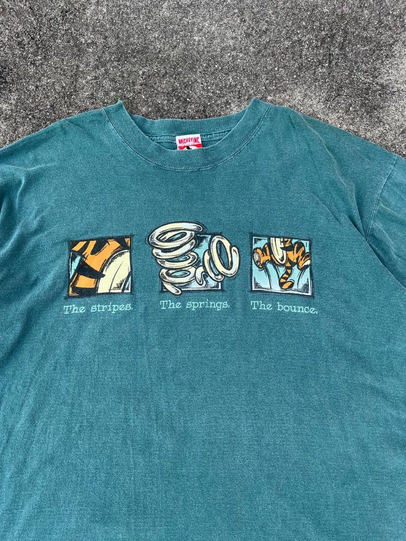 VINTAGE 90s DISNEY "THE TIGGER" TEE (Category: Tshirts & Polo Shirts ) located in Quezon City. Submitted by ezpc.thrift (Listing ID 1466885635, Image 2). Description: ISSUE: HAIRLINE, GOOD FADE CONDITION: VINTAGE SIZE: L ON TAG DIMES: L-28"/W-22.5" NOTE: MANAGE YOUR EXPECTATION SINCE THIS IS A VINTAGE PIECE. REST ASSURED ANY ISSUES ARE DECLARED. DM FOR MORE INQUIRIES.