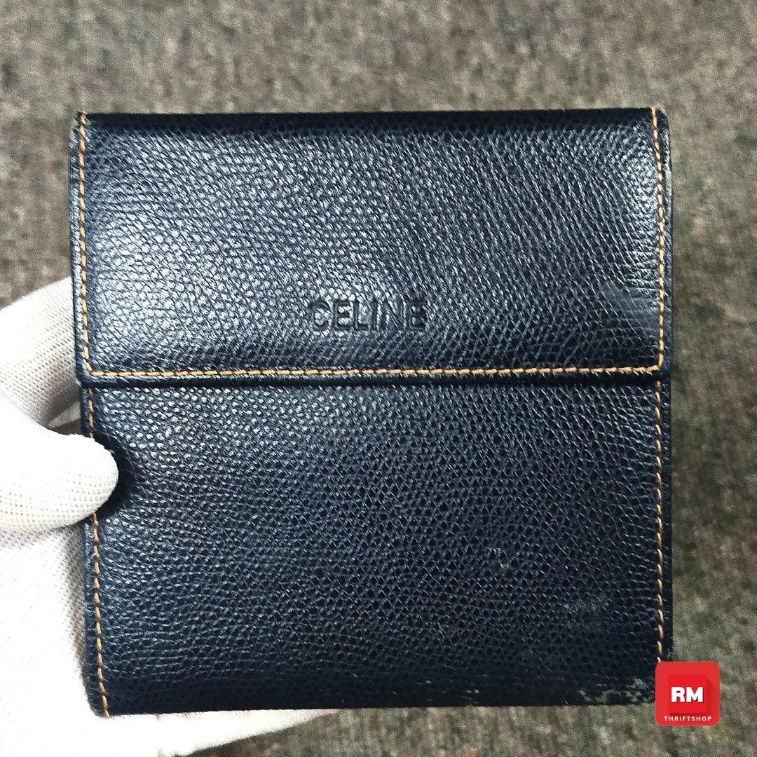 Vintage Celine Trifold Wallet (Category: Vintage Collectibles) located in Meycauayan. Submitted by redmants2011 (Listing ID 1466776363, Image 1). Description: authentic as is bottom part see pictures provided..