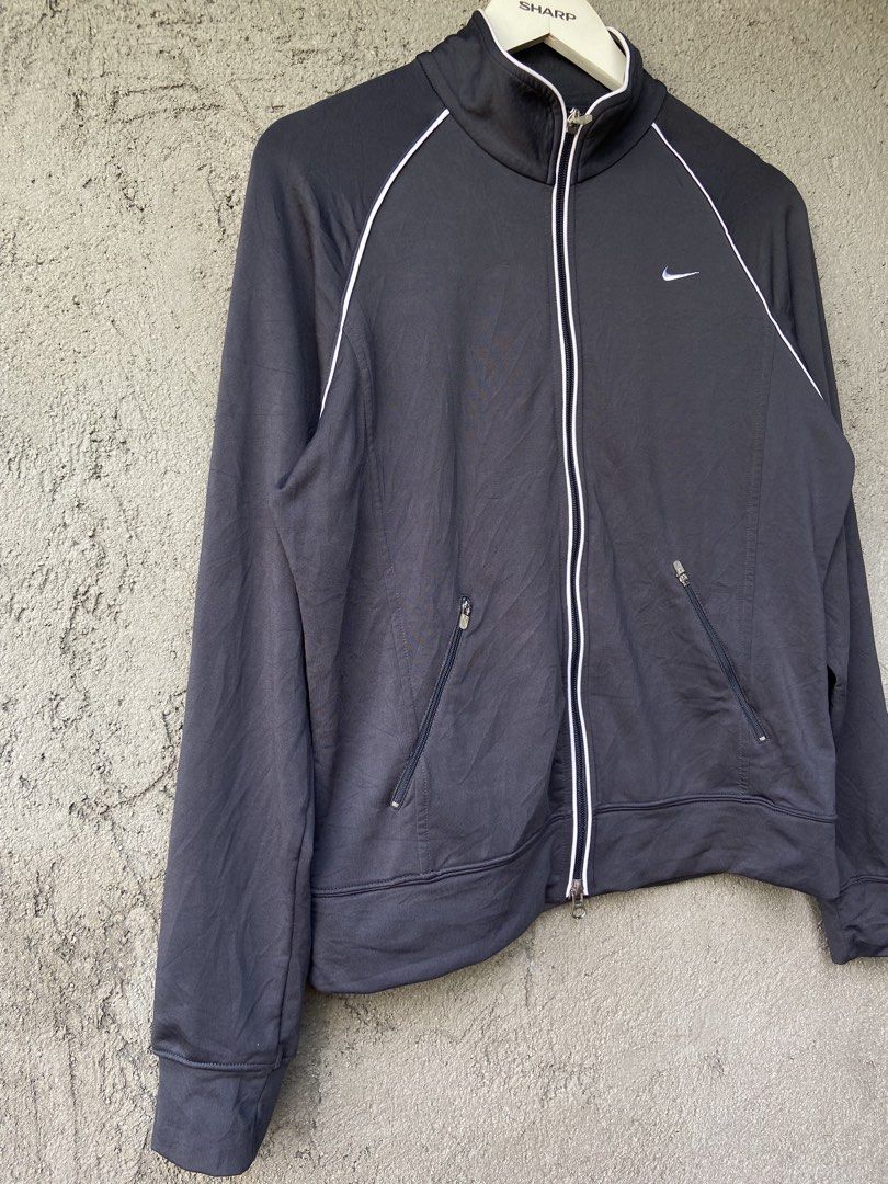 Vintage Nike Dri-FIT Full-Zip Track Jacket (Category: Hoodies) located in Cavite. Submitted by abasolo_jv (Listing ID 1466855667, Image 3). Description: Good Condition No Issues 10/10 Color Rate 21x24.5 Dimes no pinhole try to offer po .