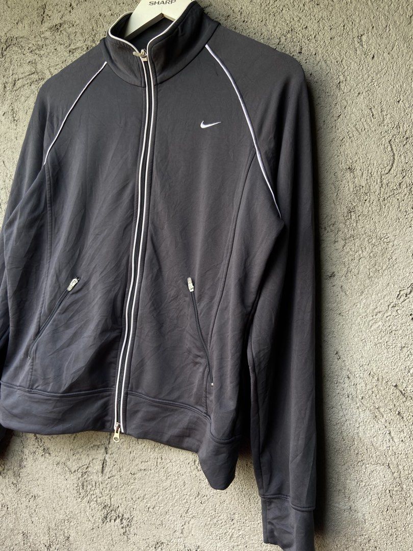 Vintage Nike Dri-FIT Full-Zip Track Jacket (Category: Hoodies) located in Cavite. Submitted by abasolo_jv (Listing ID 1466855667, Image 2). Description: Good Condition No Issues 10/10 Color Rate 21x24.5 Dimes no pinhole try to offer po .