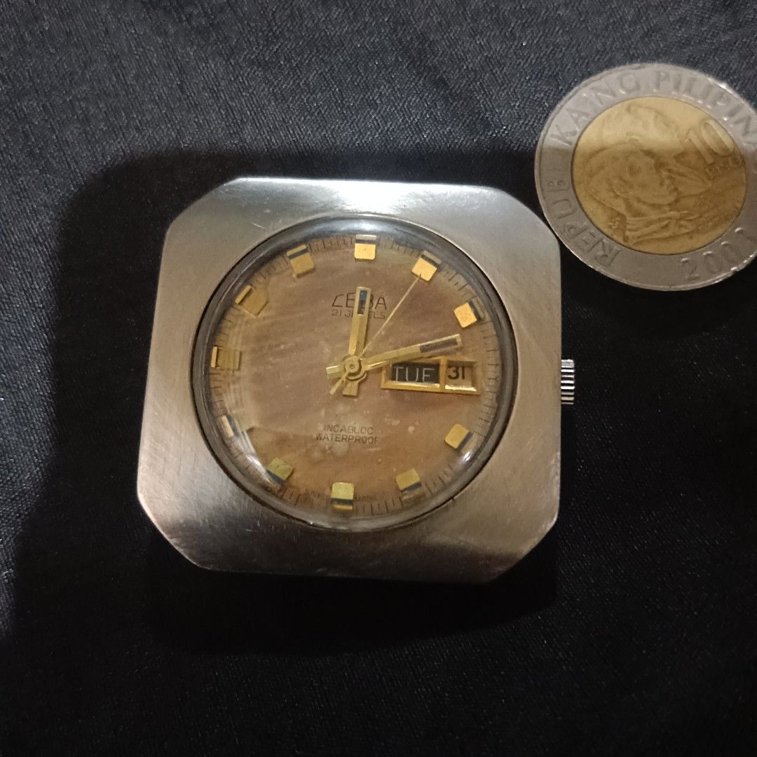 Vintage Rare Ceba Manual Wind Square Watch (Category: Men's Watches) located in Pasig City. Submitted by antikto (Listing ID 1466826109, Image 2). Description: vintage ceba desusi swiss made. issue,humihinto.price 3,900.