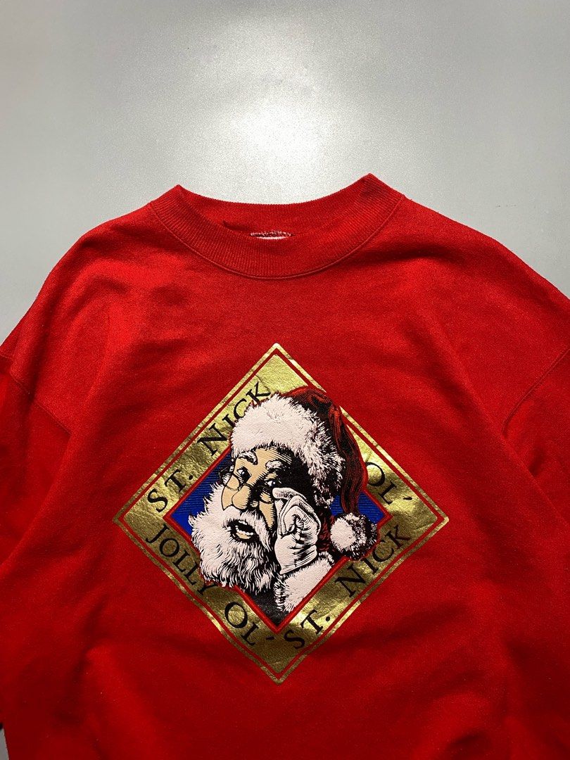 Vintage St. Nick Sweatshirt (Category: Coats, Jackets and Outerwear) located in Pasay City. Submitted by thrift.wards (Listing ID 1466924446, Image 3). Description: vintage FOTL tag size large width: 23 length: 27 no issue.