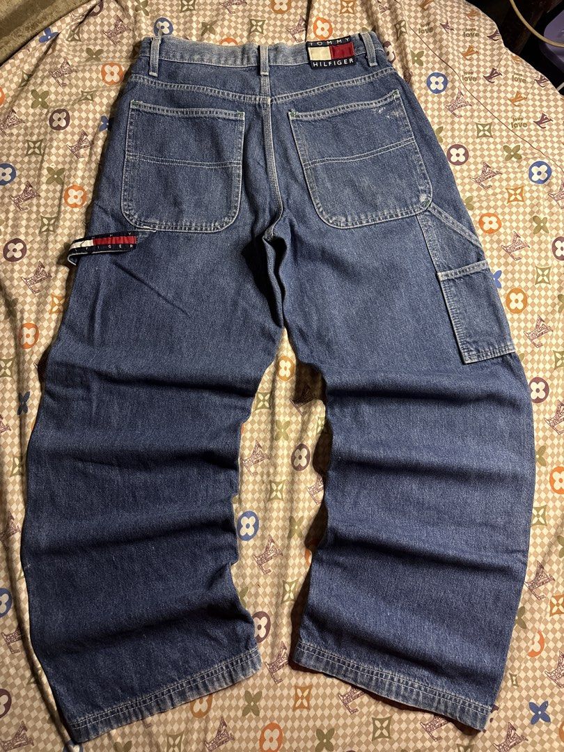 Vintage Tommy Hilfiger Carpenter Pants (Category: Jeans) located in Cabuyao City. Submitted by giothr1ft (Listing ID 1466893545, Image 1). Description: -Waist:30 -Length: 40 -Thigh: 13 -Leg Hole:10.