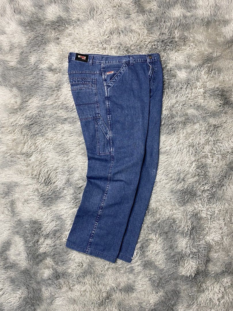 Vintage X-Large Carpenter Jeans (Category: Jeans) located in Solano. Submitted by solothrifting (Listing ID 1466904626, Image 3). Description: Vintage X-Large Carpenter Jeans Condition: 9/10 sign of usage, length altered Size on tag: 36.