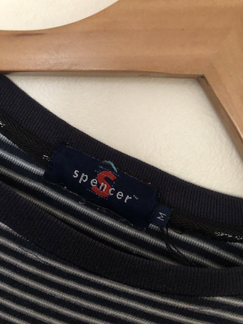 Vintage Y2K Spencer Cropped Striped Tee (Category: Tshirts & Polo Shirts ) located in Manila. Submitted by picklerick_collects (Listing ID 1466860429, Image 2). Description: 24x20.