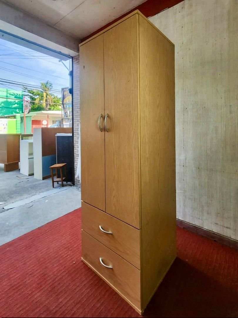 Wardrobe (Category: Shelves, Cabinets & Racks) located in Meycauayan. Submitted by marygracecasimiro (Listing ID 1466901147, Image 3). Description: 2-Door Slim Wardrobe 24”L x 22”W x 71”H Php 5,500🩷.