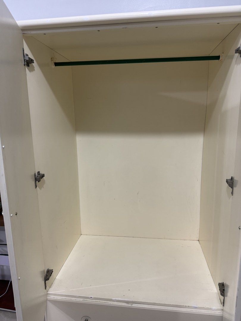 Wardrobe Cabinet (Solid Wood) (Category: Shelves, Cabinets & Racks) located in Lipa City. Submitted by tunying24 (Listing ID 1466940600, Image 3). Description: Selling our pre-loved wardrobe cabinet From Japan Surplus Solid wood not laminated 8/10 overall condition With some sign of usage 2 spacious cabinets for your clothes Dimensions (approximately) Height - 180cm Length - 90cm Width - 60cm We would still love to keep it sana but hindi kasya sa