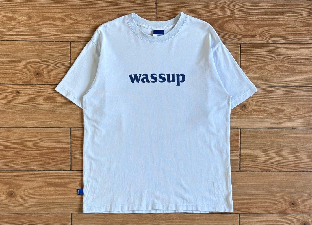 WASSUP SHORT SLEEVE TSHIRT (Category: Tshirts & Polo Shirts ) located in Baras. Submitted by jnc__apparel (Listing ID 1466910628, Image 1). Description: 🏷️ WASSUP SHORT SLEEVE TSHIRT 📌 Dimes: 27L x 21W 📌 Size: Medium on tag for men 📌 Condition: Excellent 📌 Color rate: 9.5/10 📌 Issue: None ✅ Washed and ready to wear.