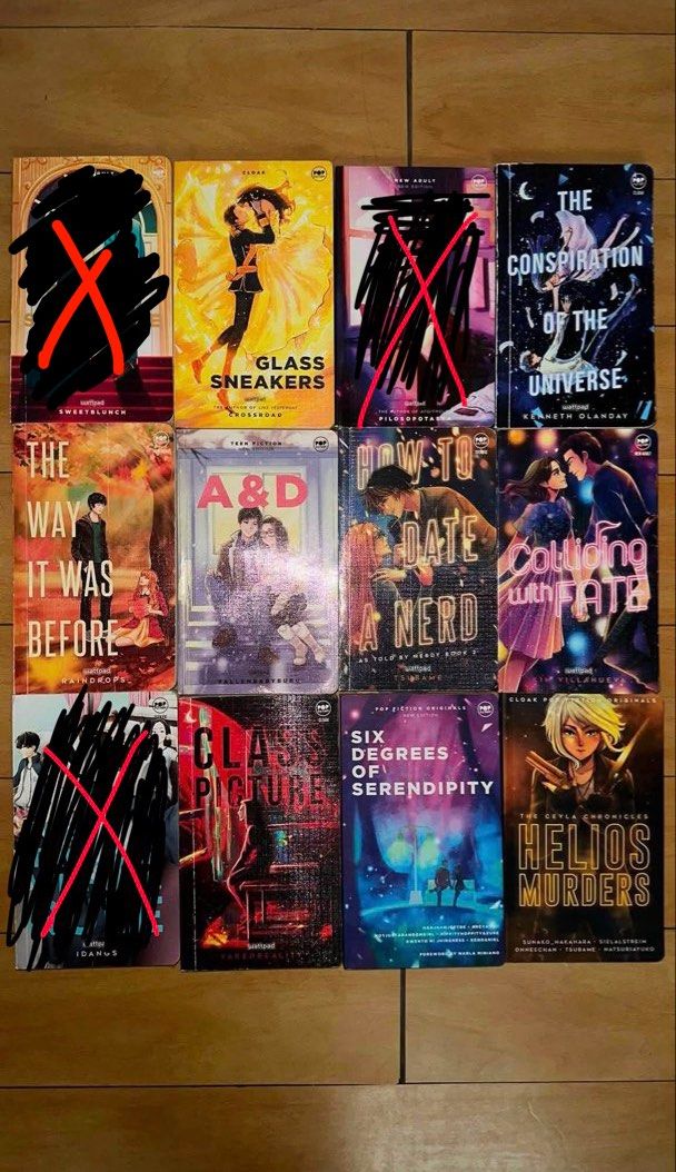 WATTPAD BOOKS FOR SALE (Category: Storybooks) located in Imus. Submitted by gabbie973 (Listing ID 1459379717, Image 2). Description: pre-loved books for sale 100 pesos each , first to pay yours basis - 23:11 (PILOSOPOTASYA)❌SOLD❌ - Glass Sneakers (CROSSROAD) - The Substitute Bride (SWEETBLUNCH) ❌SOLD❌ - Six Degrees of Serendipity - The Ceyla Chronicles: Helios Murders - Class Picture (FAKEDREALITY) - The Trouble With The Rule (IDANGS)❌SOLD❌ - Col