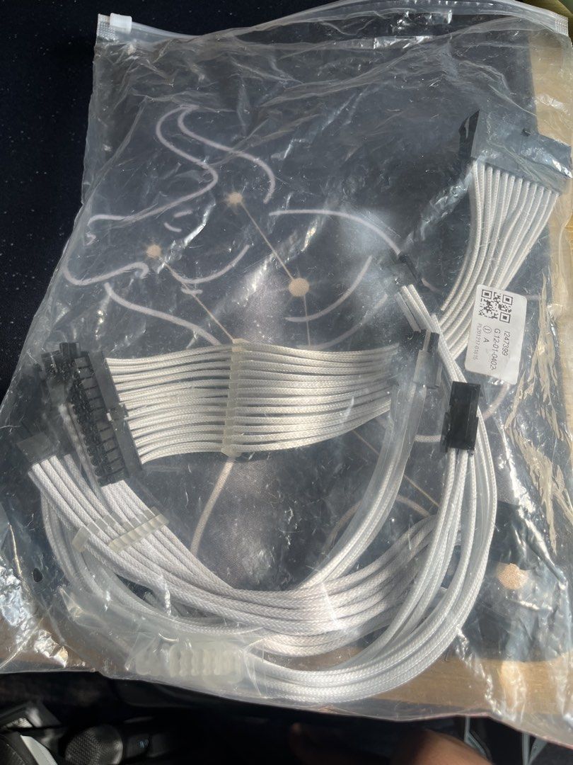 White PSU Cable Extension Kit (Category: Desktops) located in Manila. Submitted by cosmicbear-ead33b (Listing ID 1466904310, Image 1). Description: For Sale: WYSIWYG White PSU Cable Extension Set PHP 500 only 1x MB 24 Pin 1x CPU 8 Pin 1x 6 Pin 2x GPU 8 Pin with Cable Combs Location: Tondo Manila Pickup/Shipping MOP: GCash/GoTyme/MariBank PM if interested, Thank you..