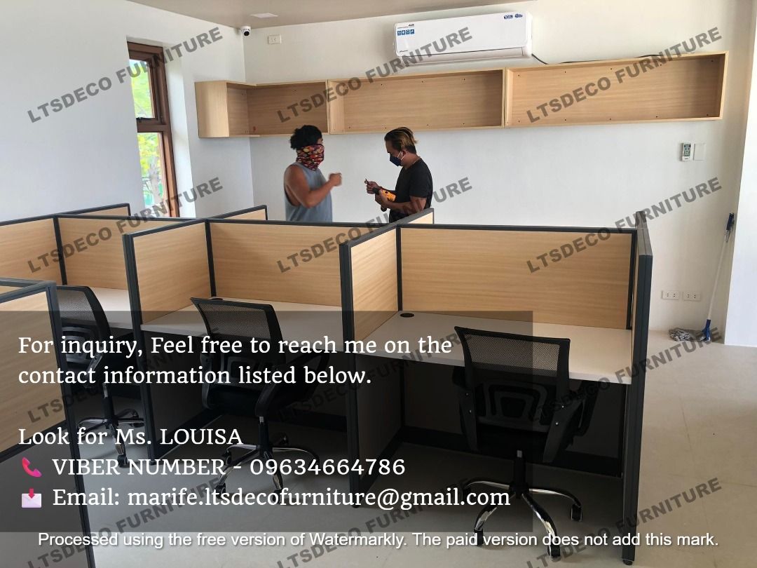 workstation tables customized office partitions (Category: Office Furniture & Fixtures) located in Caloocan City. Submitted by sandy.furniture (Listing ID 1466777493, Image 3). Description: 👉Are you looking for WORKSTATION, MODULAR CUBICLES OFFICE PARTITION, and OFFICE FURNITURE SUPPLIER? LTSDECO Furniture, is direct supplier, manufacturer, and trusted provider of high quality, affordable and durable modular office divider partition, home and of