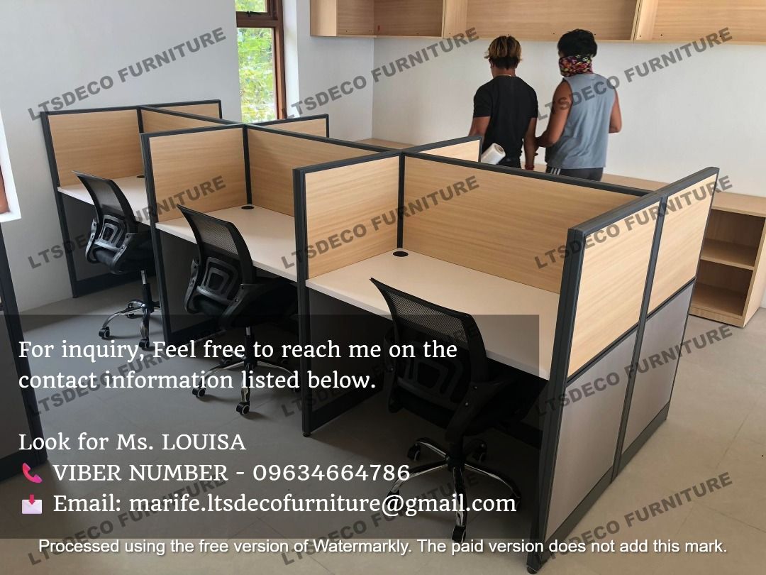 workstation tables customized office partitions (Category: Office Furniture & Fixtures) located in Caloocan City. Submitted by sandy.furniture (Listing ID 1466777493, Image 1). Description: 👉Are you looking for WORKSTATION, MODULAR CUBICLES OFFICE PARTITION, and OFFICE FURNITURE SUPPLIER? LTSDECO Furniture, is direct supplier, manufacturer, and trusted provider of high quality, affordable and durable modular office divider partition, home and of