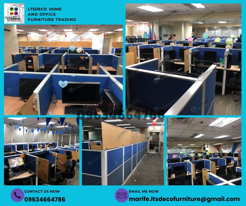 workstation tables modular office partition customized (Category: Office Furniture & Fixtures) located in Quezon City. Submitted by lailace (Listing ID 1466864324, Image 1). Description: 👉Are you looking for WORKSTATION, MODULAR CUBICLES OFFICE PARTITION, and OFFICE FURNITURE SUPPLIER? LTSDECO Furniture, is direct supplier, manufacturer, and trusted provider of high quality, affordable and durable modular office divider partition, home and offic