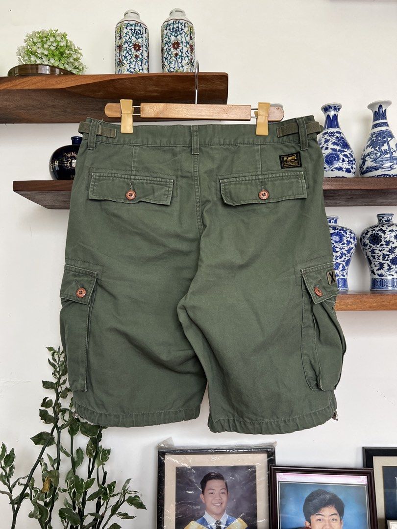 XLARGE MILITARY CARGO SHORTS (Category: Shorts) located in Solano. Submitted by aljoners (Listing ID 1466898580, Image 2). Description: Size: 34 Length: 22 Leg opening: 10.5 Color rate: 9.5/10 Condition: 10/10 Issue/s: None - can fit up to 36 adjustable “Color may vary due to lighting”.