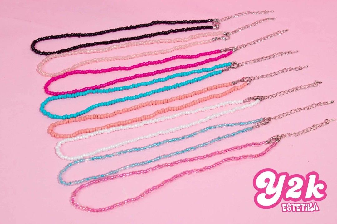 Y2K Beads Necklace (Open for Customize) (Category: Necklaces) located in Manila. Submitted by y2kestetika.official (Listing ID 1466834513, Image 2). Description: Y2K Beads Necklace (Open for Customize) for ₱200 only • Open for Customize • We accept Bulk Orders for Giveaways, Souvenirs and etc. • Same day delivery available within Metro Manila via Lalamove/Grab • LBC shipment for provinces area • Tick Tock Check Out.
