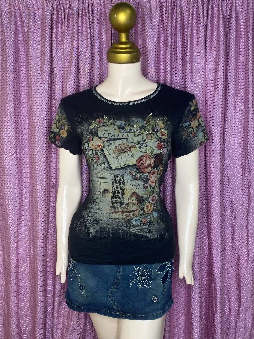 Y2K Style Tops Assorted Collection ✨ (Category: Blouses) located in Davao. Submitted by calli_2219 (Listing ID 1466786533, Image 1). Description: - Trendy Y2K style tops in multiple colors and designs - Variety of styles including Italian graphic tees, floral patterns, and sporty neon looks - Crafted for comfortable everyday wear - Versatile pieces that easily mix and match with denim skirts or jeans - Message us to check available styles and des