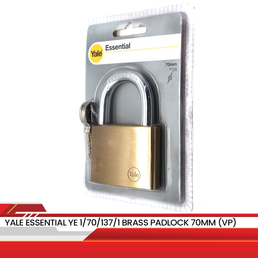Yale Essential Brass Padlock Various Sizes (Category: Locks, Doors & Gates) located in Paranaque City. Submitted by super_9.9 (Listing ID 1466857788, Image 3). Description: - Authentic Yale Essential brass padlock - Solid brass body with hardened steel shackle for enhanced security - Includes keys in original blister packaging - Perfect for lockers, gates, storage units, and toolboxes - Available in multiple millimeter sizes to fit your needs 20m