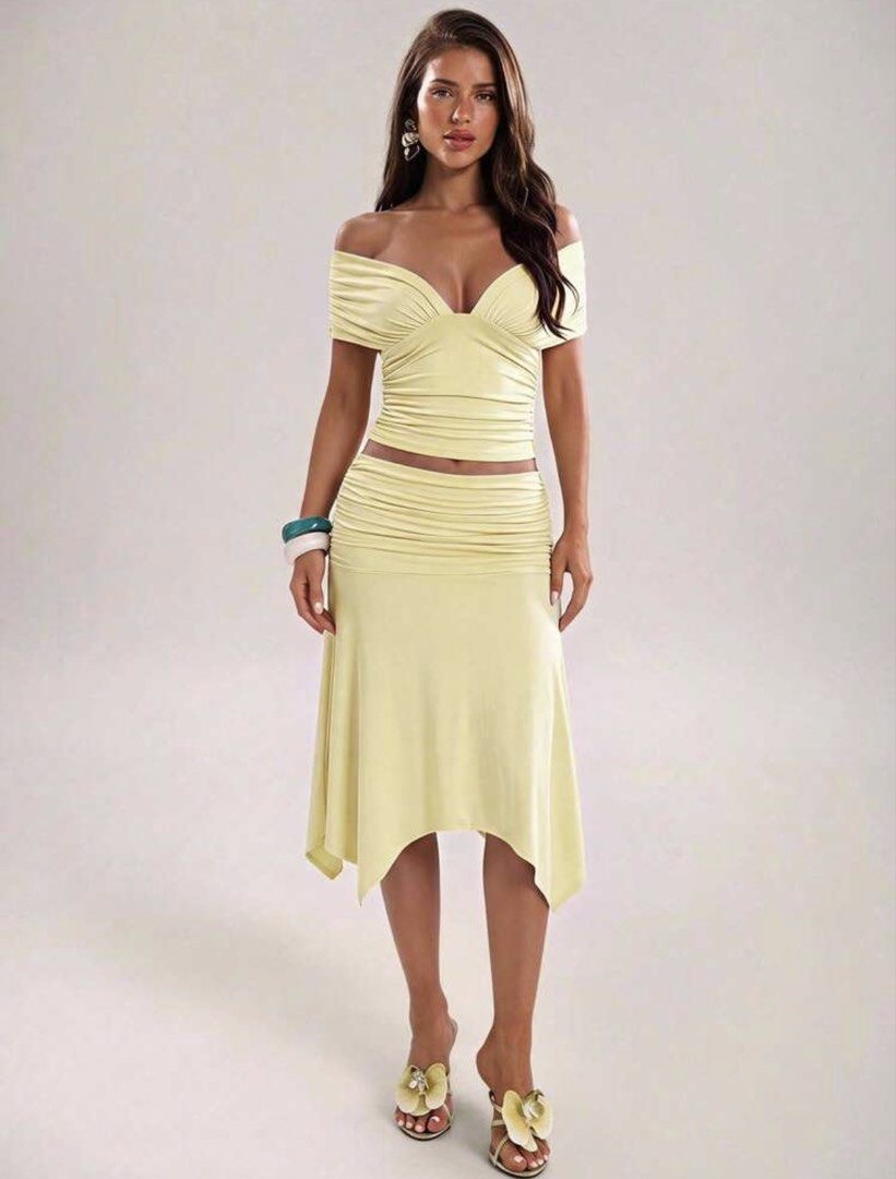 Yellow 2-piece set (Category: Sets or Coordinates) located in Cavite. Submitted by carms.closet (Listing ID 1466818880, Image 3). Description: • Used once • XXS.
