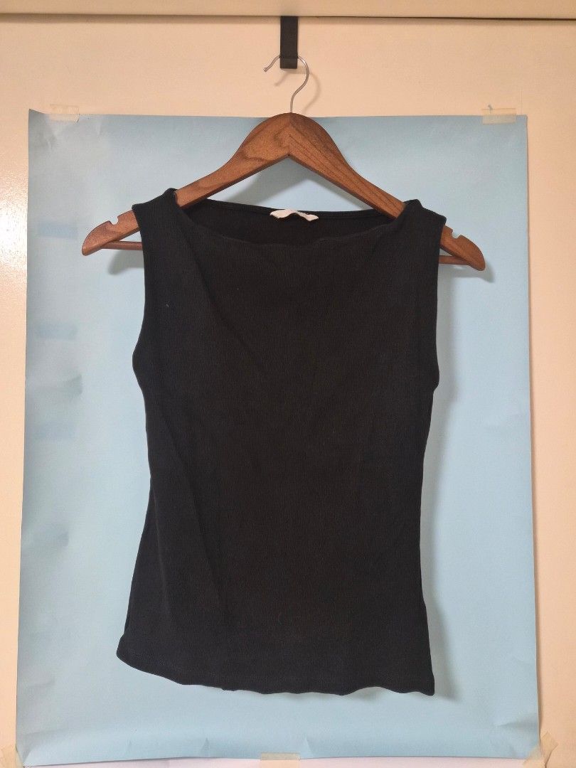 Zara Black Ribbed Tank Top Size M (Category: Sleeveless) located in Manila. Submitted by prelovedbyc.hannah (Listing ID 1466918754, Image 1). Description: - Brand: Zara - Item: Classic Black Ribbed Tank Top - Size: EUR/USA M, MEX 28 - Material: Soft and stretchy fabric - Condition: Excellent basic piece for effortless daily styling - Versatility: Easy to pair with jeans, skirts, or shorts.