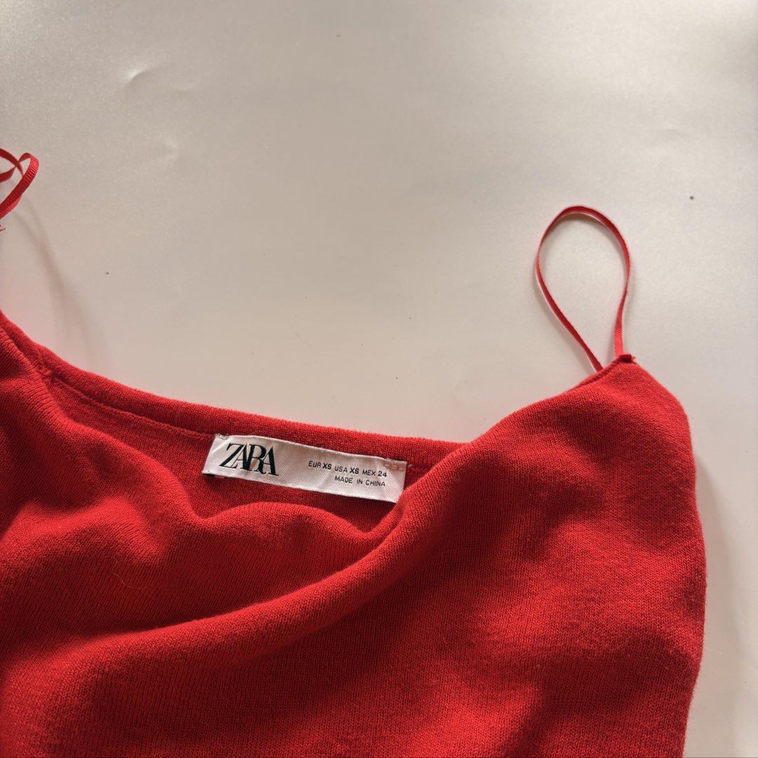 Zara red tube top (Category: Sleeveless) located in Quezon City. Submitted by kaelian_couture (Listing ID 1466829564, Image 2). Description: .