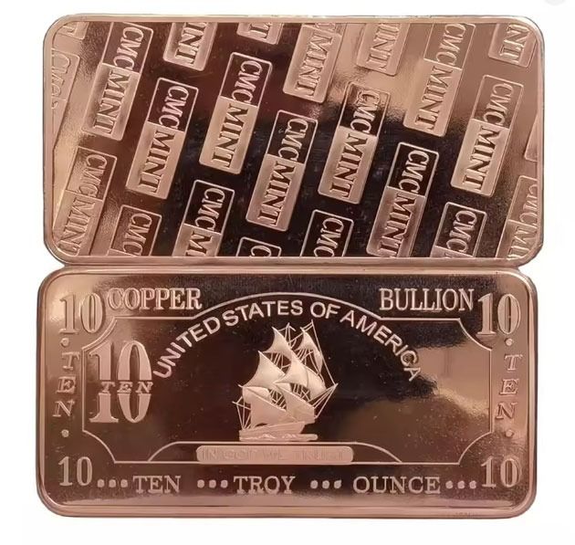 10 oz Copper Bar Ship Design (Category: Currency) located in Quezon City. Submitted by victr2 (Listing ID 1419136347, Image 2). Description: 10 oz Copper Bar Ship Design Material: Pure Copper Weight: 110 oz Size: 120x60x5mm size Price: 6,500 2pcs available Item for pickup at our location in North Fairview QC. .