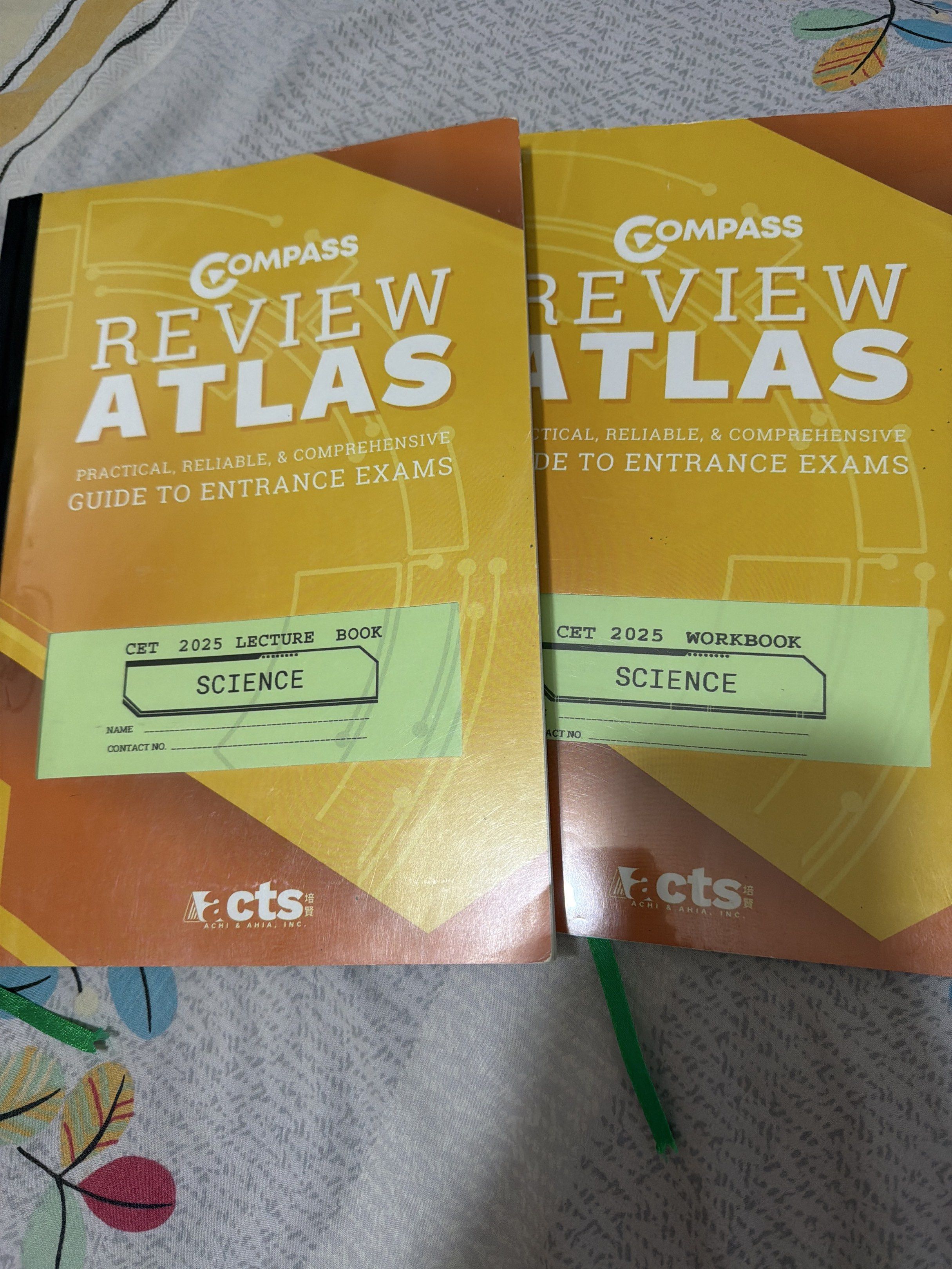 ACTS SCIENCE REVIEW LECTURE AND WORK BOOKS (Category: Textbooks) located in Del Monte. Submitted by nixapparel (Listing ID 1419078739, Image 1). Description: - used books but is still usable - CETS 2025 - questions in books show up in entrance exams PRICE STILL NEGOTIABLE.