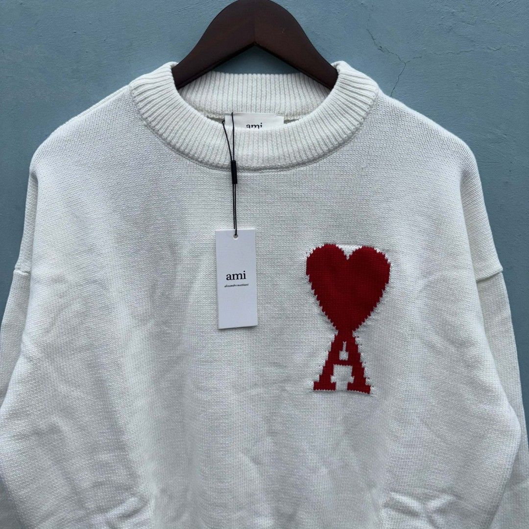 Ami Knitted Sweater on MEDIUM AND LARGE @Lychee_ph_ on ig (Category: Coats, Jackets and Outerwear) located in Pasay City. Submitted by lychee_ph (Listing ID 1419080559, Image 3). Description: Small Chest width - 23.5 inches Body length - 24.8 inches Sleeve - 19.5 inches Medium Chest width - 24 inches Body length - 25.75 inches Sleeve - 20 inches Large Chest width - 25 inches Body length - 26.25 inches Sleeve - 20.5 inches XLarge Chest width - 26.
