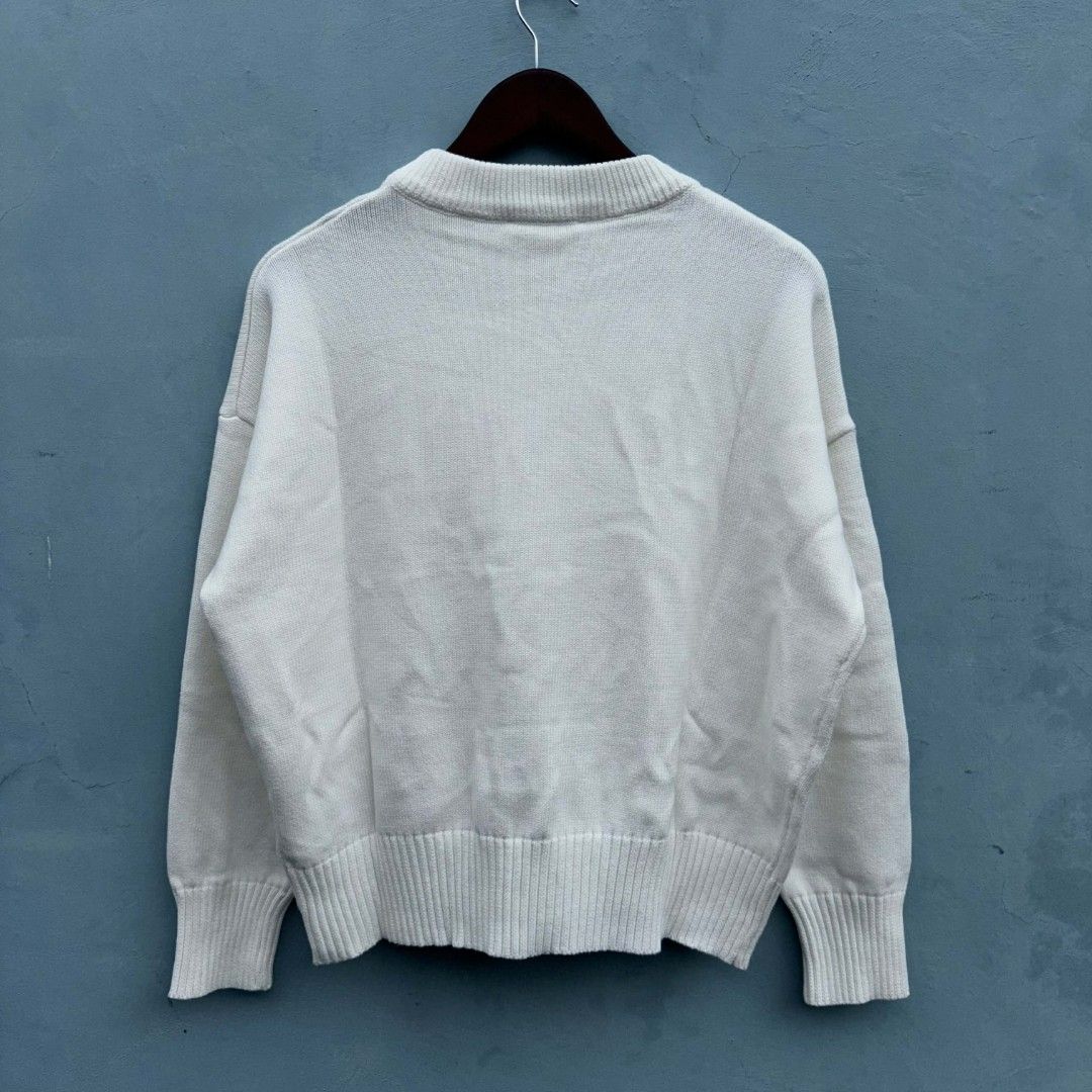 Ami Knitted Sweater on MEDIUM AND LARGE @Lychee_ph_ on ig (Category: Coats, Jackets and Outerwear) located in Pasay City. Submitted by lychee_ph (Listing ID 1419080559, Image 2). Description: Small Chest width - 23.5 inches Body length - 24.8 inches Sleeve - 19.5 inches Medium Chest width - 24 inches Body length - 25.75 inches Sleeve - 20 inches Large Chest width - 25 inches Body length - 26.25 inches Sleeve - 20.5 inches XLarge Chest width - 26.