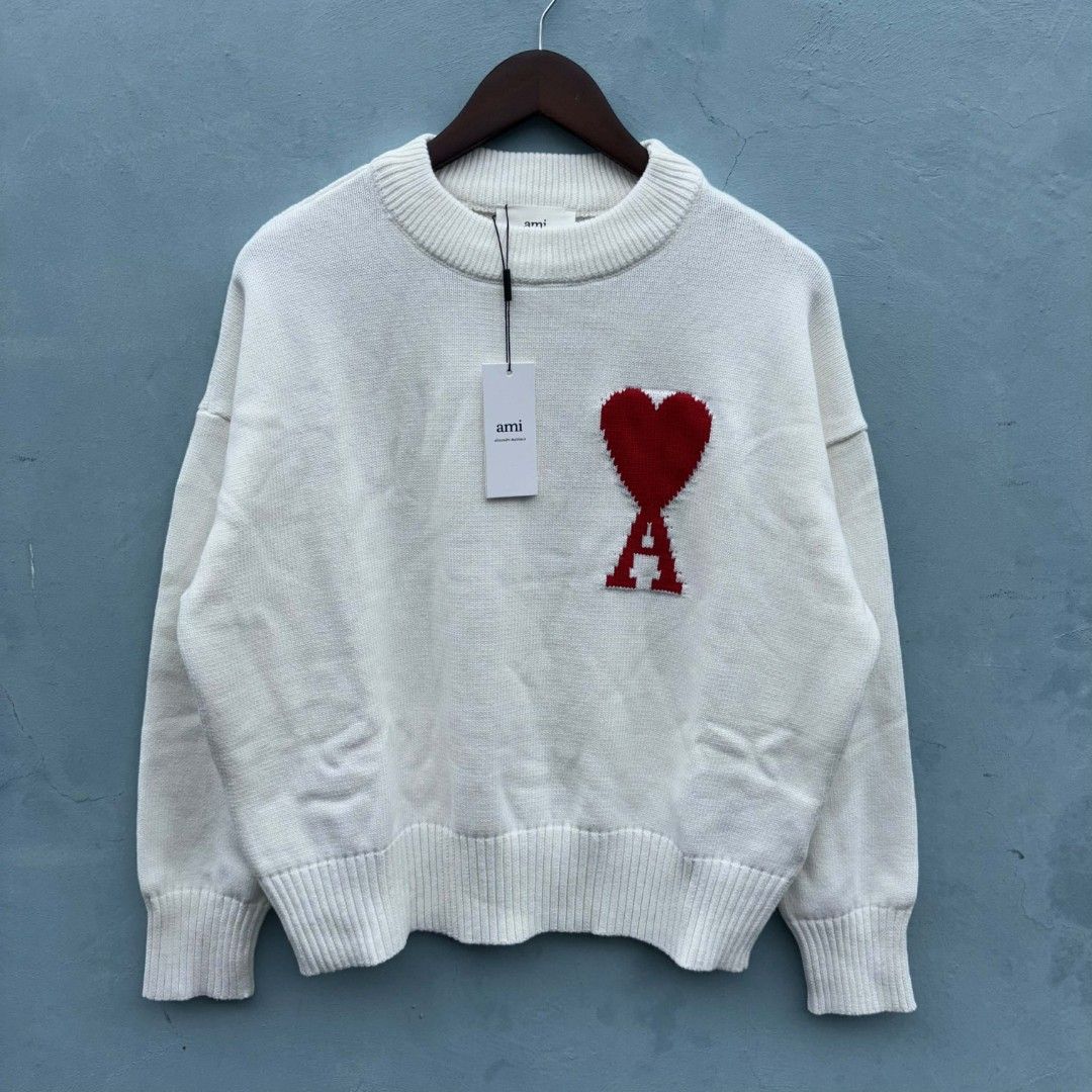 Ami Knitted Sweater on MEDIUM AND LARGE @Lychee_ph_ on ig (Category: Coats, Jackets and Outerwear) located in Pasay City. Submitted by lychee_ph (Listing ID 1419080559, Image 1). Description: Small Chest width - 23.5 inches Body length - 24.8 inches Sleeve - 19.5 inches Medium Chest width - 24 inches Body length - 25.75 inches Sleeve - 20 inches Large Chest width - 25 inches Body length - 26.25 inches Sleeve - 20.5 inches XLarge Chest width - 26.