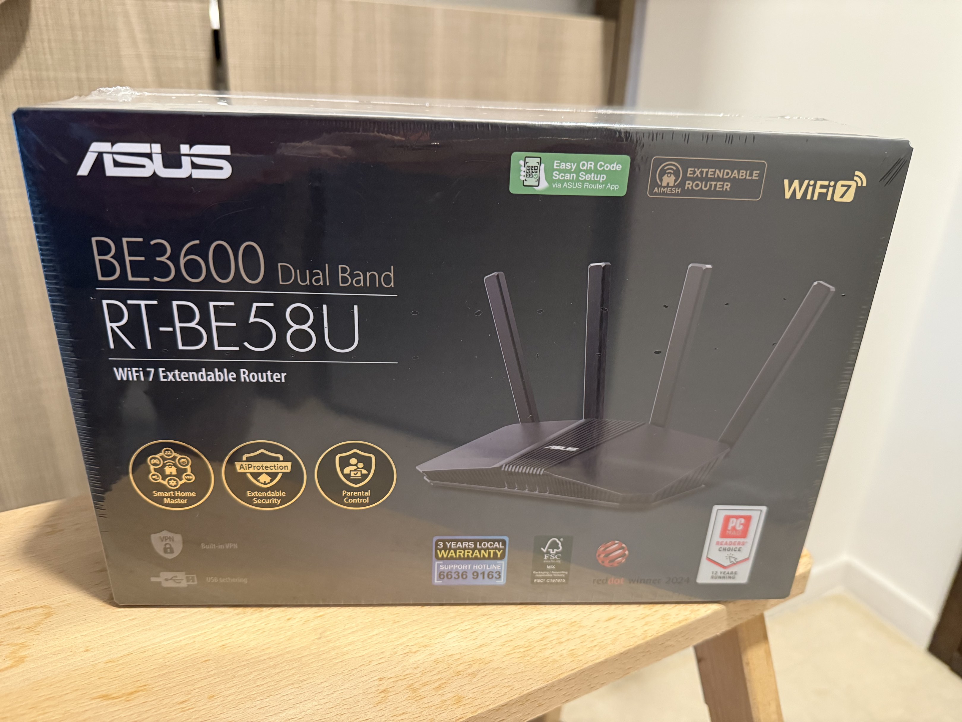 ASUS BE3600 Dual Band RT-BE58U WiFi 7 Router, Computers & Tech, Parts ...