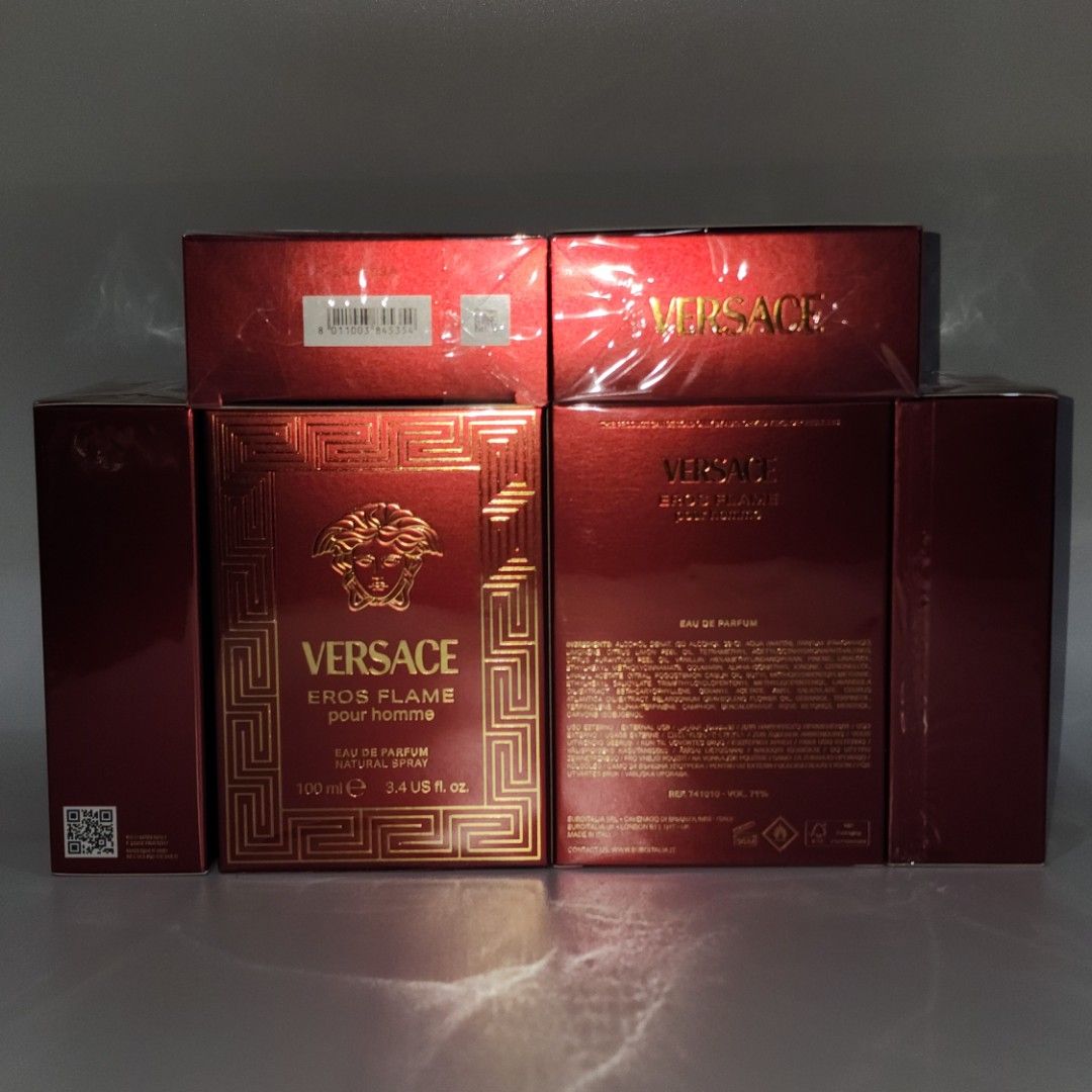 [AUTHENTIC GENUINE] EROS FLAME EDP BNIB 100ml (Category: Fragrance & Deodorants) located in Quezon City. Submitted by rjdeclutterings (Listing ID 1419185729, Image 3). Description: AUTHENTIC. NOT FAKE EROS FLAME. NEW PACKAGING PO YAN. AJASCENT PARFUMS BATASAN, QC.