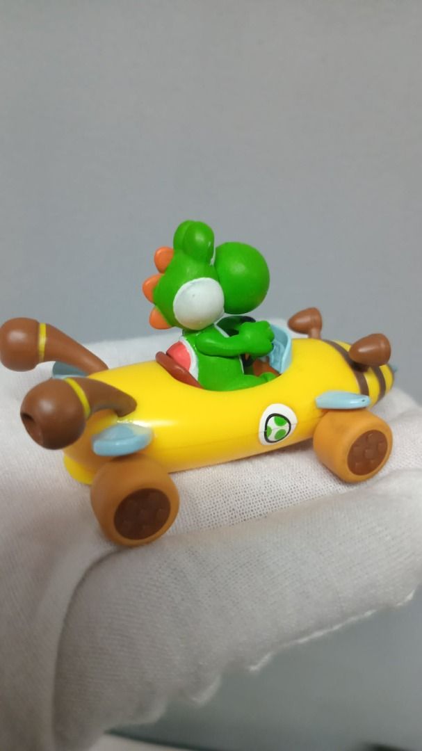Authentic YOSHI — SUPER MARIO BROS MARIO KART PULL-BACK CAR TOY MINI ...