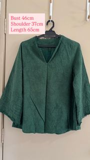 Pink Polka Dot baju kurung, Women's Fashion, Tops, Blouses on Carousell