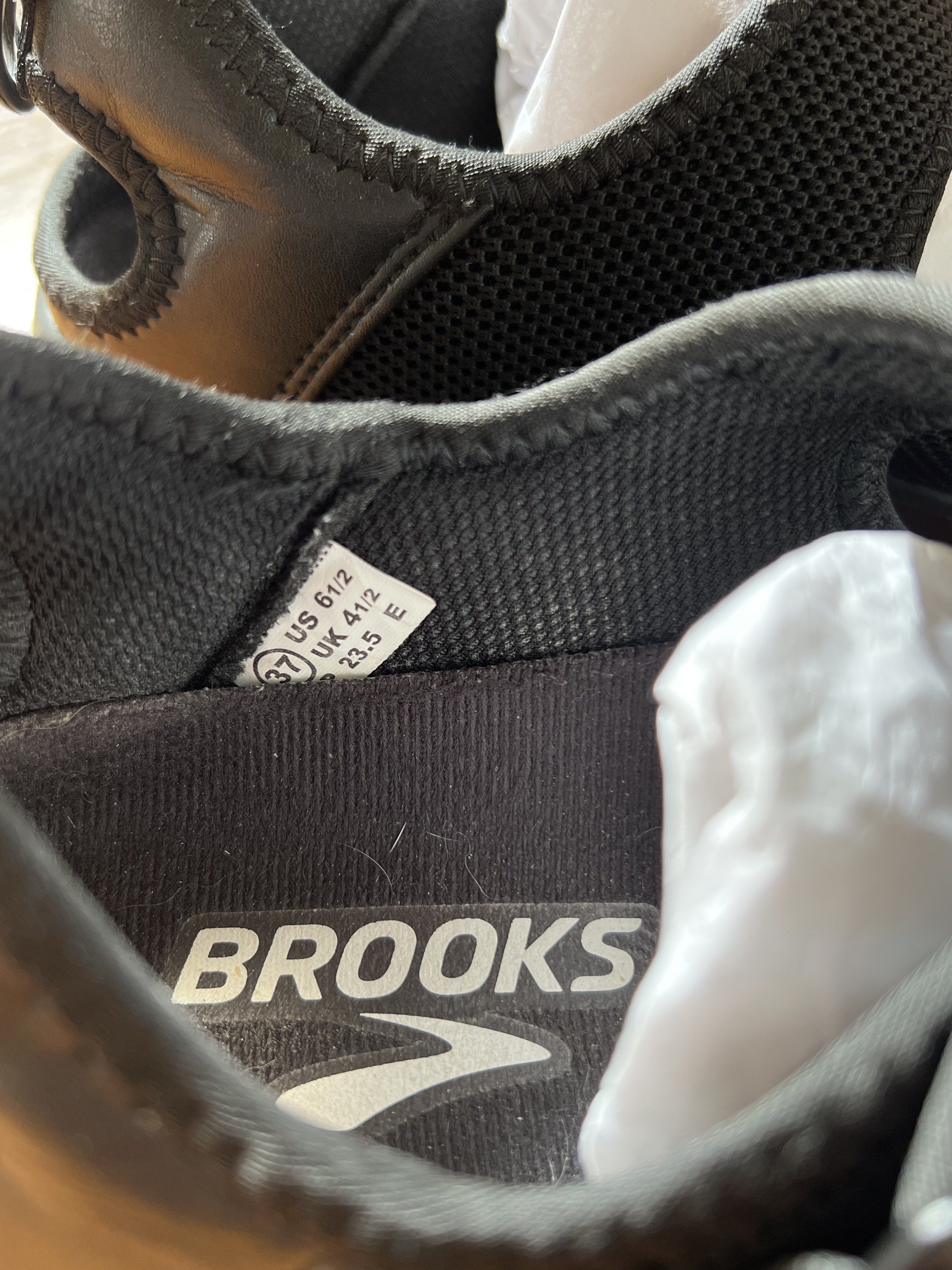 Brooks Black Sandals - Size 37 (Category: Flats & Sandals) located in Rizal. Submitted by hobbyist_declutter (Listing ID 1419024288, Image 3). Description: - Black Brooks sandals (doll shoes) - Size 37 (US 6.5, UK 4.5, 23.5 cm) - Adjustable straps - Mesh upper - Cushioned insole - Textured sole for grip .