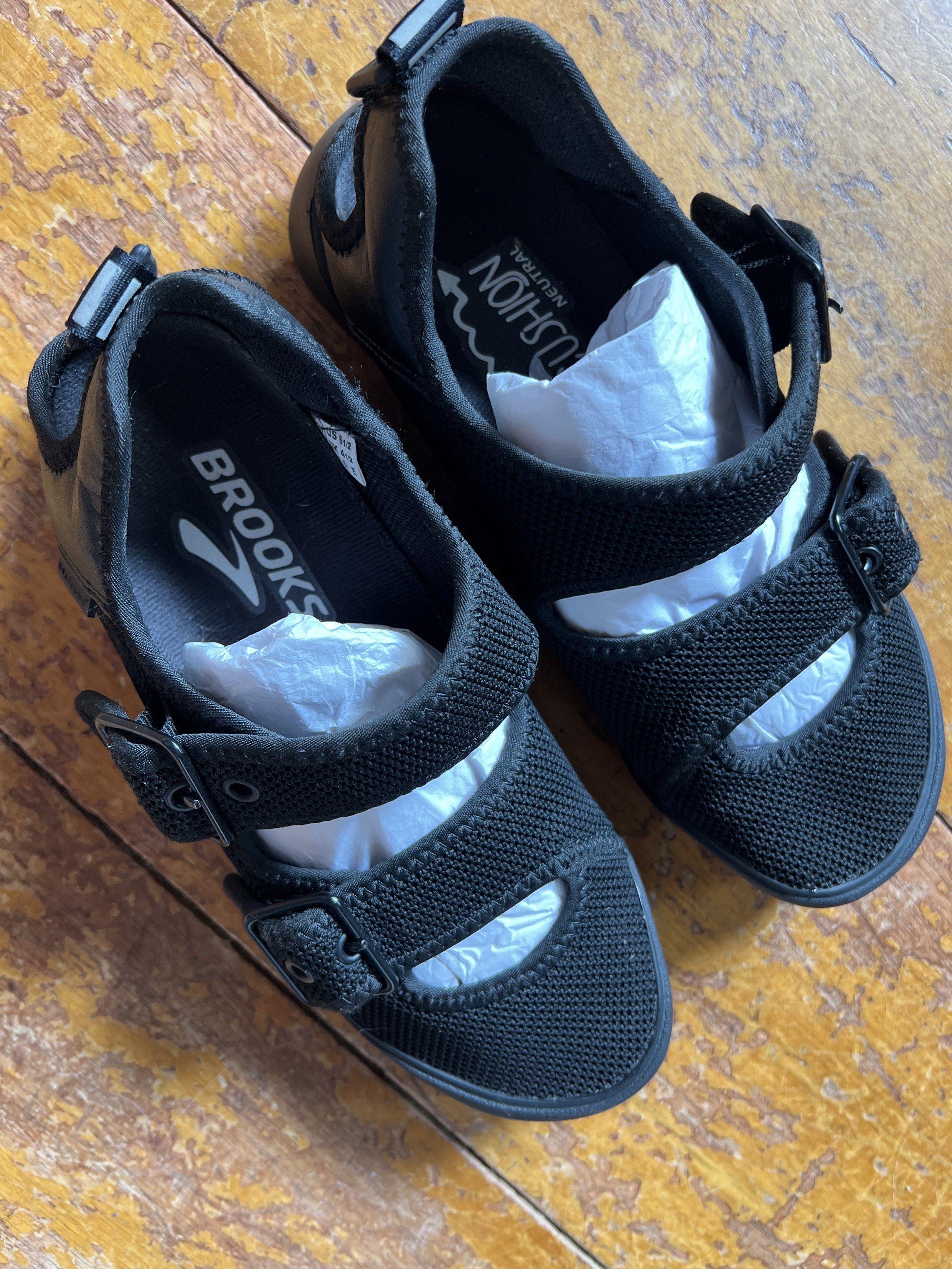Brooks Black Sandals - Size 37 (Category: Flats & Sandals) located in Rizal. Submitted by hobbyist_declutter (Listing ID 1419024288, Image 1). Description: - Black Brooks sandals (doll shoes) - Size 37 (US 6.5, UK 4.5, 23.5 cm) - Adjustable straps - Mesh upper - Cushioned insole - Textured sole for grip .