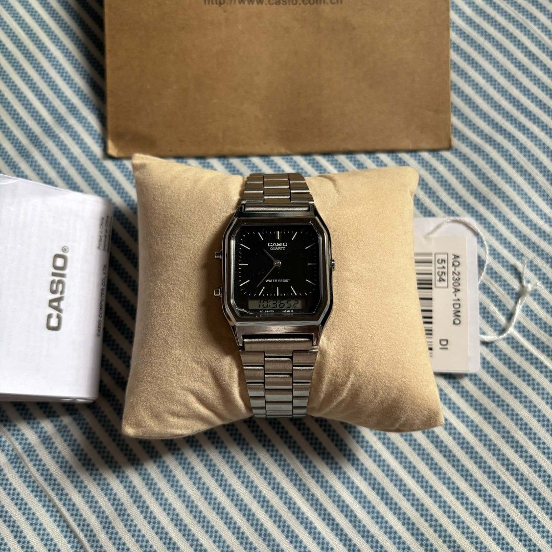 Casio vintage AQ230 Black Dial (Category: Women's Watches) located in Pasay City. Submitted by lychee_ph (Listing ID 1419078406, Image 2). Description: COD, COP, SAME DAY DELIVERY.
